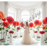 Ростовой цветок из бумаги "Мак" (цвет любой по договоренности)